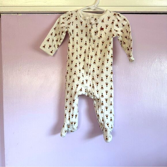 Carter's Footed One Piece Sunflowers Bodysuit, Sz 9 Months - Picture 1 of 3
